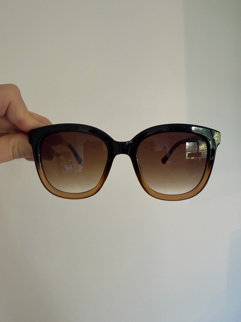 Square lens ombré sunglasses